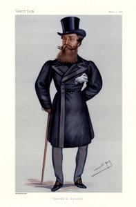 General de División Henry Hope Crealock - retrato de pie con bastón y sombrero de copa