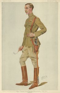 Mayor Edward James Montagu Stuart-Wortley, Eddie, 26 de octubre de 1899, caricatura de Vanity Fair de Leslie Matthew Ward