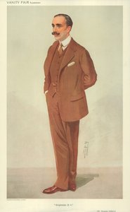 Mr Douglas Vickers, Brightside DV, 30 de diciembre de 1909, caricatura de Vanity Fair de Leslie Matthew Ward