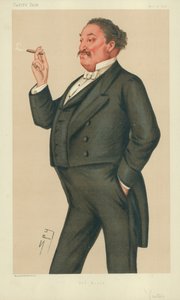Mr Edmund Hodgson Yates, The World, 16 de noviembre de 1878, caricatura de Vanity Fair de Leslie Matthew Ward