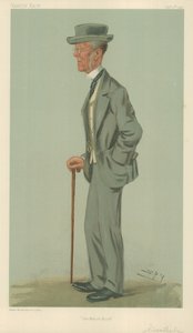 Sr. Edward Weatherby, El libro de partidos, 17 de octubre de 1901, caricatura de Vanity Fair de Leslie Matthew Ward