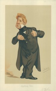 Mr John Laurence Toole, Spelling Bee, 29 de julio de 1876, caricatura de Vanity Fair de Leslie Matthew Ward