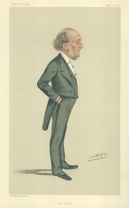 Sr. John Walter, The Times, 10 de septiembre de 1881, caricatura de Vanity Fair de Leslie Matthew Ward