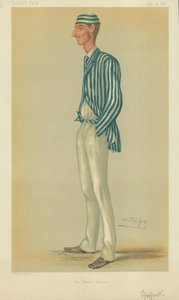 Mr. Markham Spofforth, el lanzador demonio, 13 de julio de 1878, caricatura de Vanity Fair de Leslie Matthew Ward