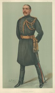 El Sr. William Dudley Ward, un guerrero permanente, 30 de mayo de 1901, caricatura de Vanity Fair de Leslie Matthew Ward