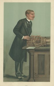 Sr. William St John Fremantle Brodrick, Guerra, 18 de julio de 1901, caricatura de Vanity Fair de Leslie Matthew Ward
