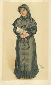 Sra. Georgina Weldon, Sra. Weldon, 3 de mayo de 1884, caricatura de Vanity Fair de Leslie Matthew Ward