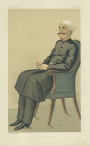 Nawab Sir Salar Jung, un estadista indio, 14 de octubre de 1876, caricatura de Vanity Fair de Leslie Matthew Ward