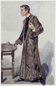 Sherlock Holmes, caricatura de Vanity Fair del actor William Gillette, 1907 de Leslie Matthew Ward