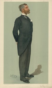 Sir Edgar Vincent, Finanzas Orientales, 20 de abril de 1899, caricatura de Vanity Fair de Leslie Matthew Ward