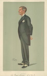 Sir Ernest Satow, Pekín, 23 de abril de 1903, caricatura de Vanity Fair de Leslie Matthew Ward