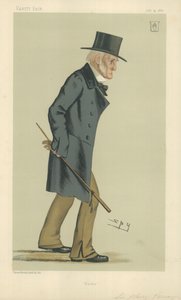 Sir Harry Verney, Bucks, 15 de julio de 1882, caricatura de Vanity Fair de Leslie Matthew Ward