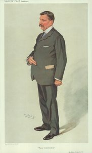 Sir Philip Watts, construcción naval, 7 de abril de 1910, caricatura de Vanity Fair de Leslie Matthew Ward