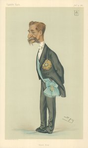 Sir Richard Temple, Bart, Burra Dick, 15 de enero de 1881, caricatura de Vanity Fair