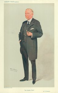Sir Thomas Shaugnessy, El Pacífico Canadiense, 26 de agosto de 1908, caricatura de Vanity Fair de Leslie Matthew Ward