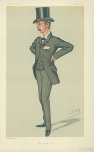 El Honorable Edward Stanhope MP, El joven, 12 de abril de 1879, caricatura de Vanity Fair de Leslie Matthew Ward