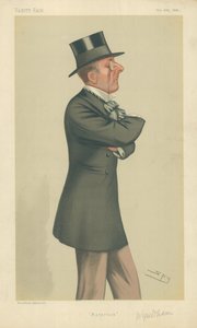 El Honorable Percy Scawen Wyndham, Estética, 30 de octubre de 1880, caricatura de Vanity Fair de Leslie Matthew Ward