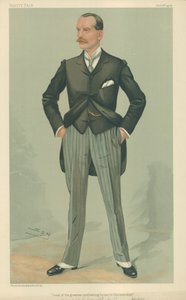 El Hon W F D Smith, Jefe de la mayor editorial de la Cristiandad, 8 de diciembre de 1904, caricatura de Vanity Fair de Leslie Matthew Ward