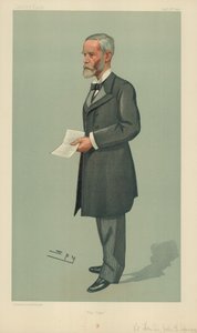 El muy honorable Sir John Gordon Sprigg, El Cabo, 16 de septiembre de 1897, caricatura de Vanity Fair de Leslie Matthew Ward