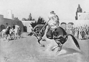 Basil I breaking a Wild Horse (litografía)
