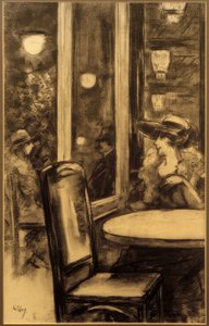 En el Café Bauer de Lesser Ury