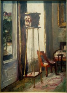 Interior (escena interior y mujer leyendo)
