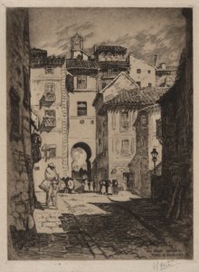 Calle que conduce a la Plaza de Zocodover, Toledo de Lester George Hornby