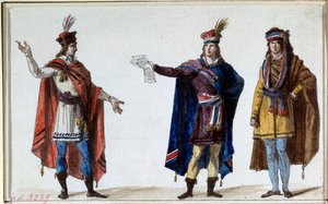 Revolución Francesa: trajes de magistrados republicanos. Impresiones de los hermanos Lesueur de Lesueur Brothers