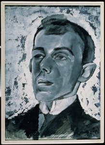 Retrato del poeta Ossip Mandelstam (1891-1938) (gouache sobre papel) de Lev Aleksandrovitc Bruni