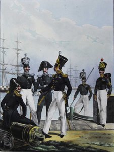La Compañía de Artillería de Equipaje de la Guardia y la Compañía de Carga de la Guardia, 1829 de Lev Alexandrovich Belousov