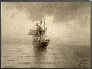 Barco de vela, 1892 de Lev Felixovich Lagorio