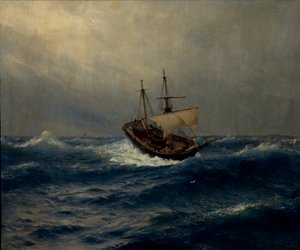 Tormenta en el mar, 1887 de Lev Felixovich Lagorio