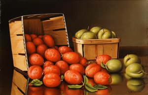 Cestas de ciruelas de Levi Wells Prentice