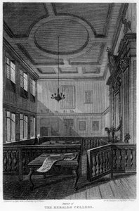 Interior del Colegio de Heraldos, Londres, 1815 de Lewis