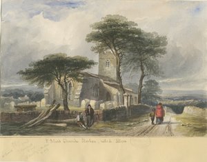 Iglesia de Alton: pintura en acuarela, nd [c1830-1840] de Lewis John Wood