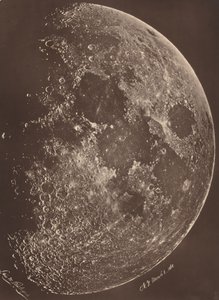 Fotografía de la luna en su primer cuarto, 6 de marzo de 1865