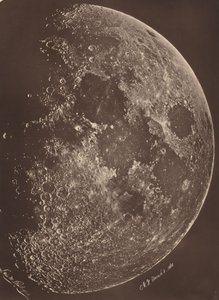 Fotografía de la luna en su primer cuarto,6 de marzo de Lewis Morris Rutherfurd