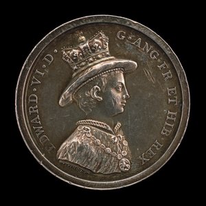 Eduardo VI, 1537-1553, Rey de Inglaterra 1547 Medalla para la Escuela de Christ