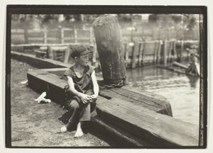 En el muelle, Nueva York de Lewis Wickes Hine