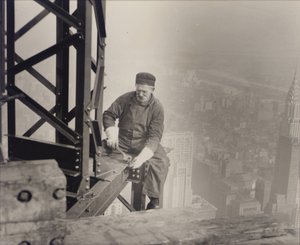 Empire State Building en construcción de Lewis Wickes Hine
