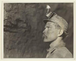 "Follow The Gleam", Minero galés en Pa. Mina de carbón a una milla de la luz del día de Lewis Wickes Hine