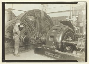 Las Minas Hoy Por Cables (Accionamiento Eléctrico). Esta es la sala de máquinas de una mina de Pennsylvania. de Lewis Wickes Hine