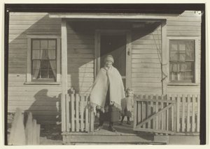 Esposa, hijo y hogar de un minero de Pennsylvania