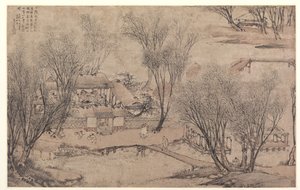 Día de Año Nuevo en un Pueblo en Stone Lake, 1609 de Li Shida