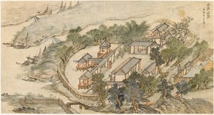 El Ermitaño de los Cinco Ciervos, principios del siglo XVII de Li Shida