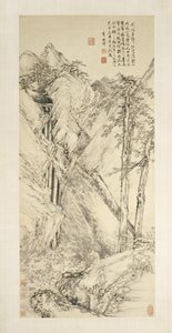 Paisaje después de Jing Hao y Guan Tong de Li Shizhuo
