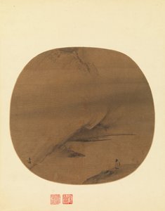 Poeta paseando por una orilla pantanosa, principios del siglo XIII