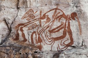 Mitología aborigen, Burrunggui, Arnhem Land (pintura rupestre) de Unbekannt Unbekannt