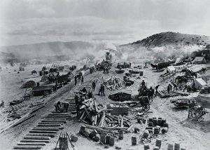 Construcción de la línea ferroviaria en los territorios occidentales, EE.UU. de Unbekannt Unbekannt