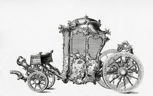 Diseño para carruaje rococó, grabado de Unbekannt Unbekannt